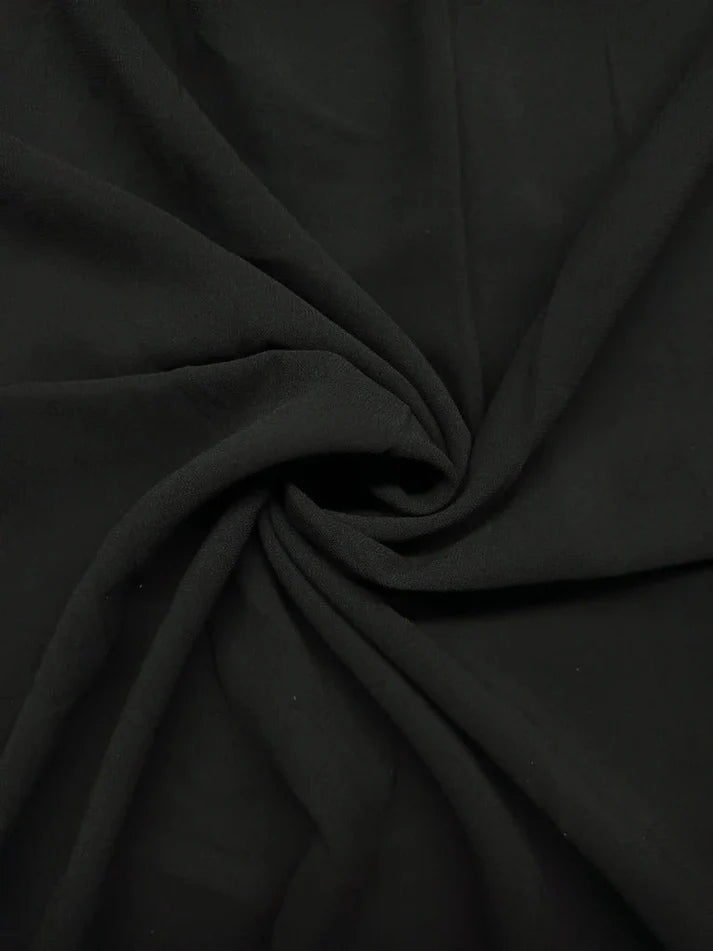 PLAIN GEORGETTE HIJAB - BLACK