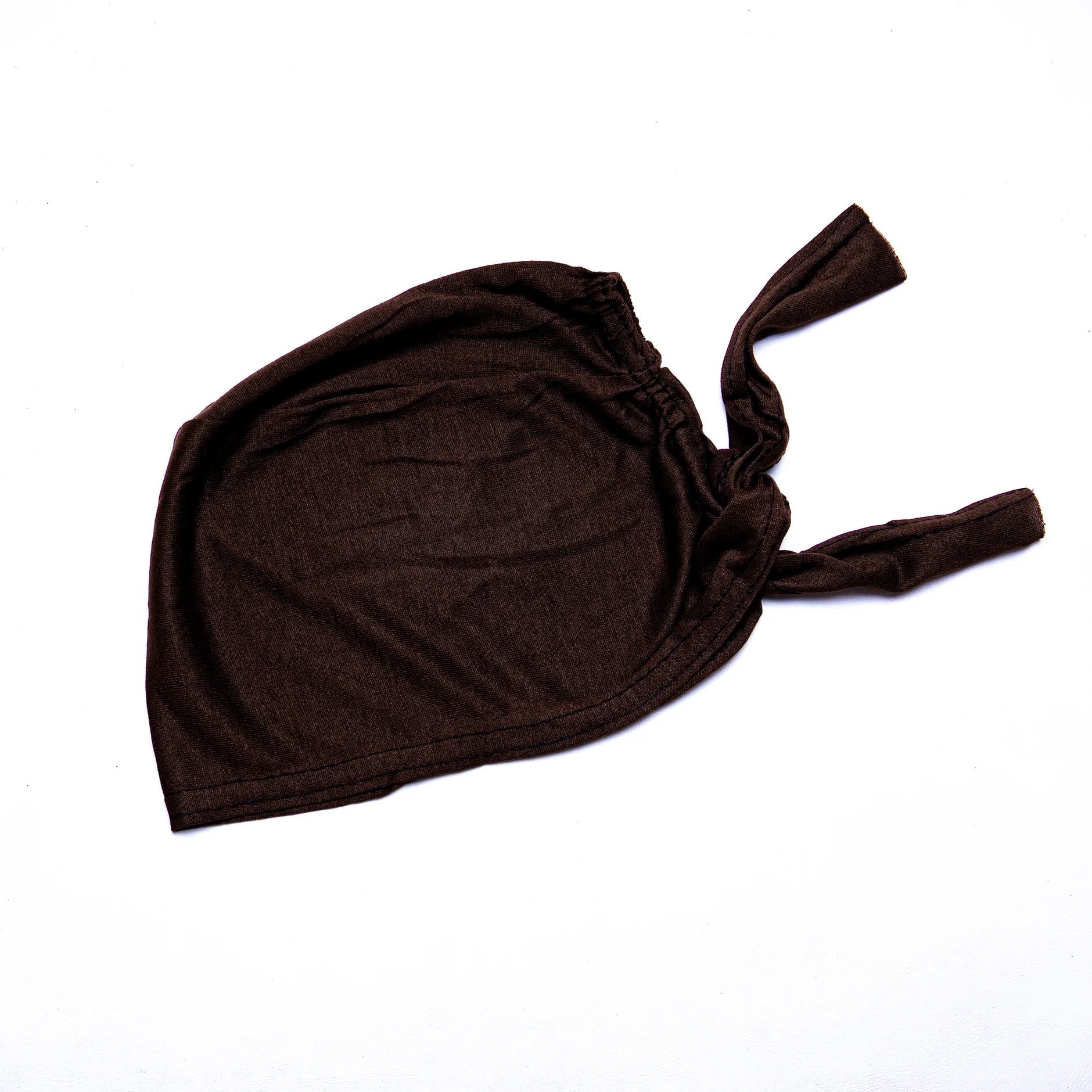 TIE BACK CAP - DARK BROWN