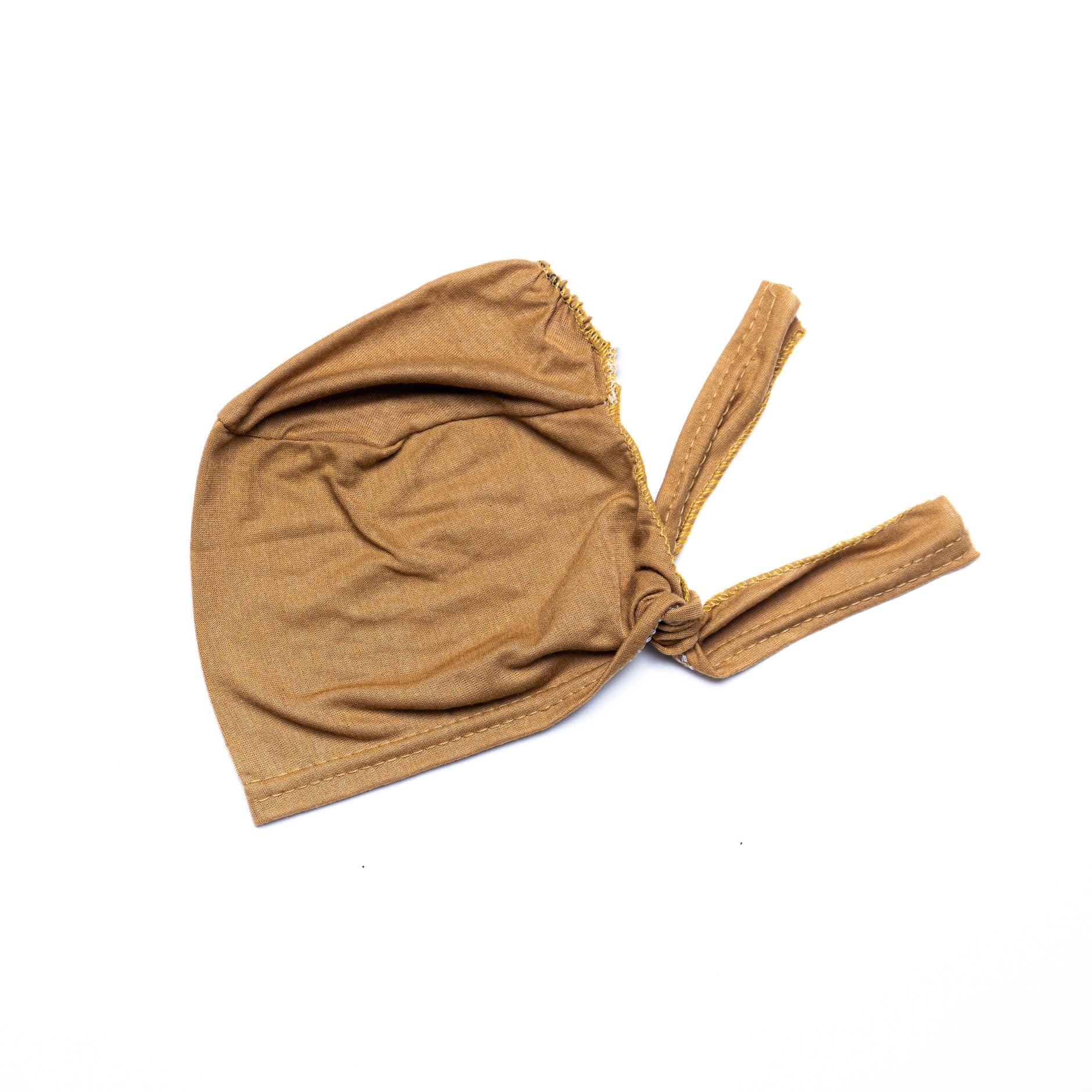 TIE BACK CAP - NUDE BROWN