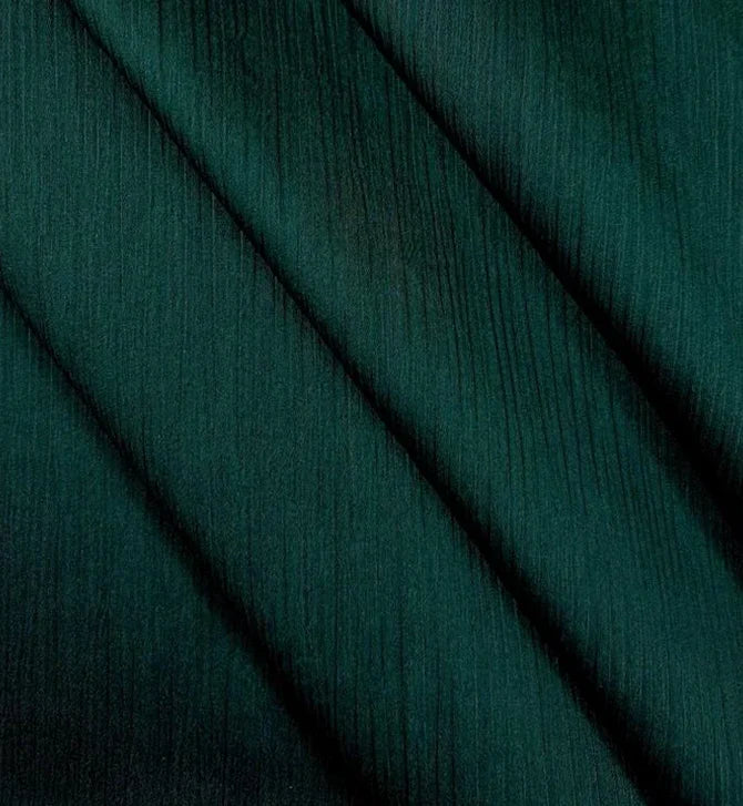 CRINKLE SILK HIJAB -  TEAL GREEN