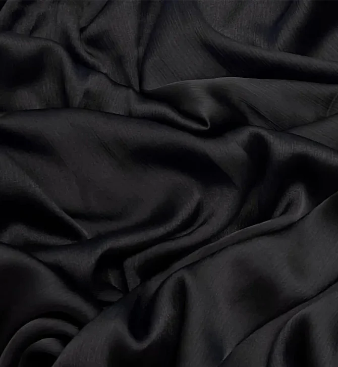 CRINKLE SILK HIJAB - BLACK