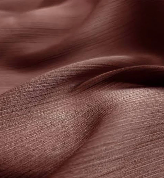 CRINKLE SILK HIJAB - BRUNT