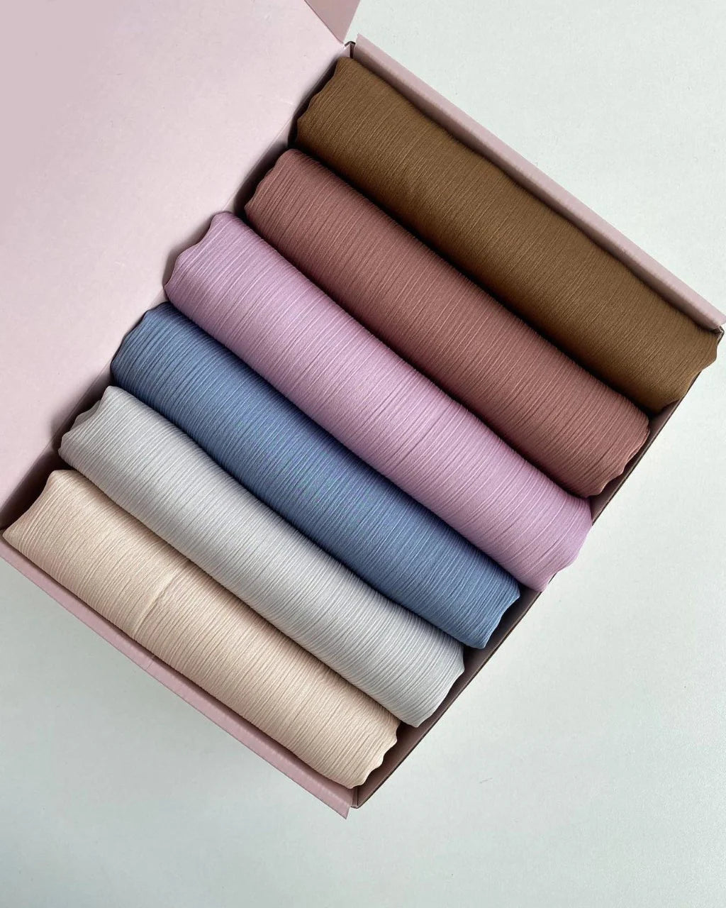 BUNDLE OF 6 - CRINKLE SILK HIJABS