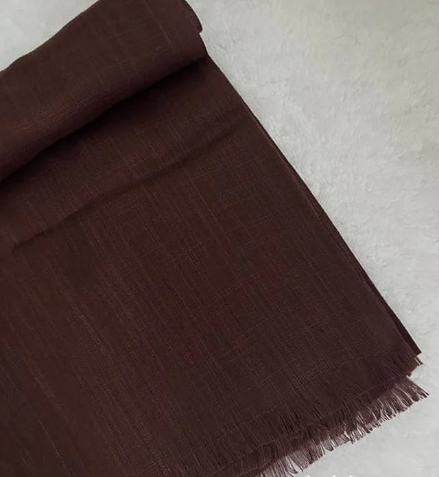 TURKISH LAWN HIJAB - DARK BROWN