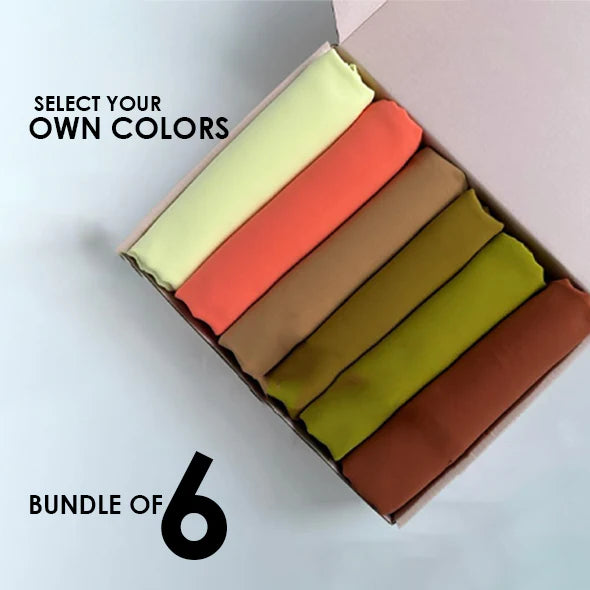 BUNDLE OF 6 - GEORGETTE HIJABS